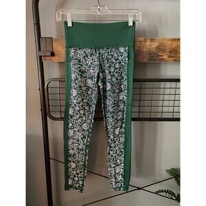 Athleta Green Floral Leggings | XS